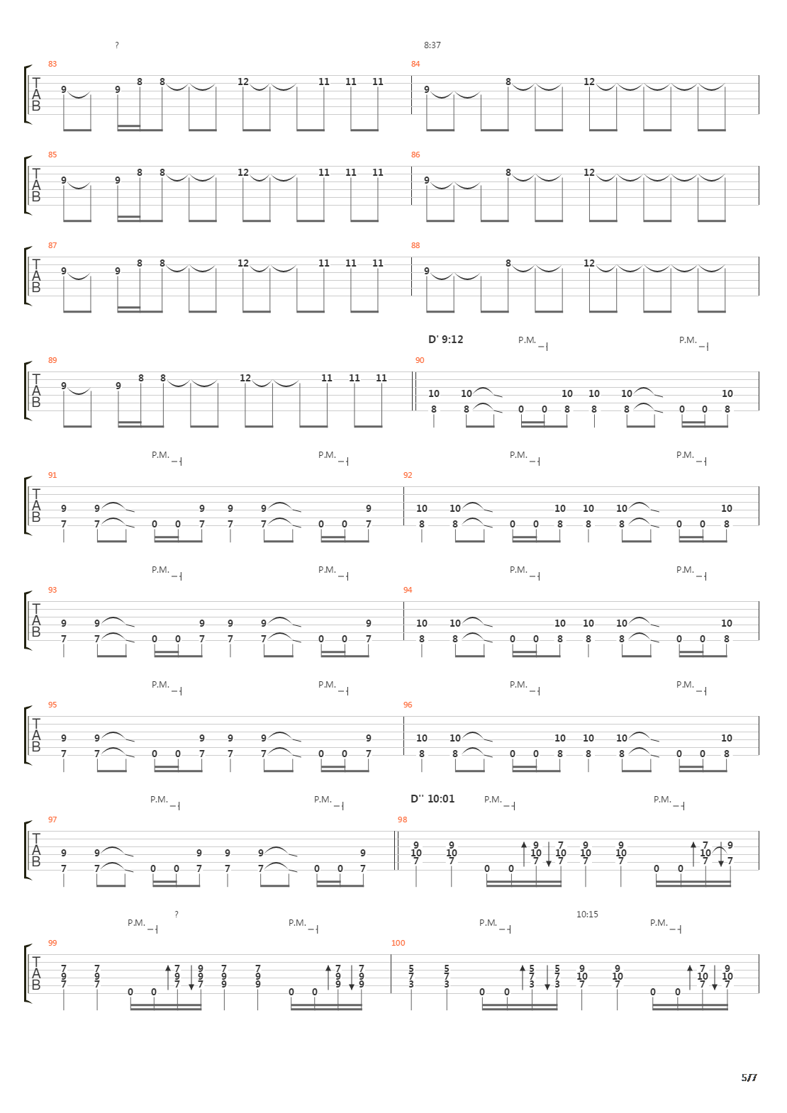 Yet Another Raft Of The Medusa吉他谱