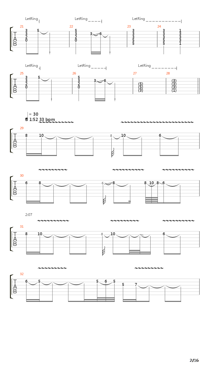 Yet Another Raft Of The Medusa吉他谱