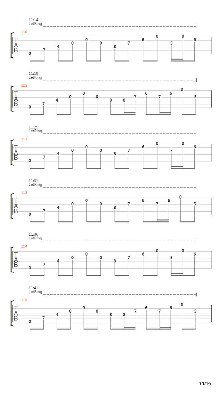 Yet Another Raft Of The Medusa吉他谱