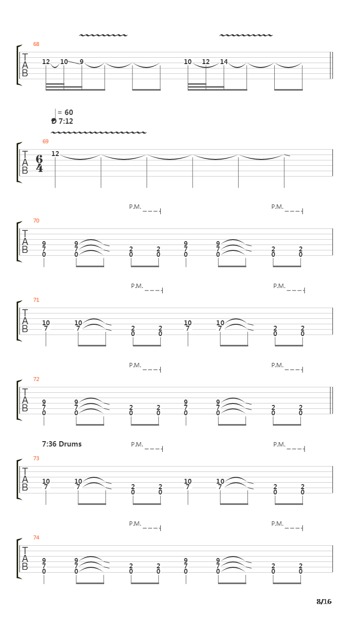 Yet Another Raft Of The Medusa吉他谱