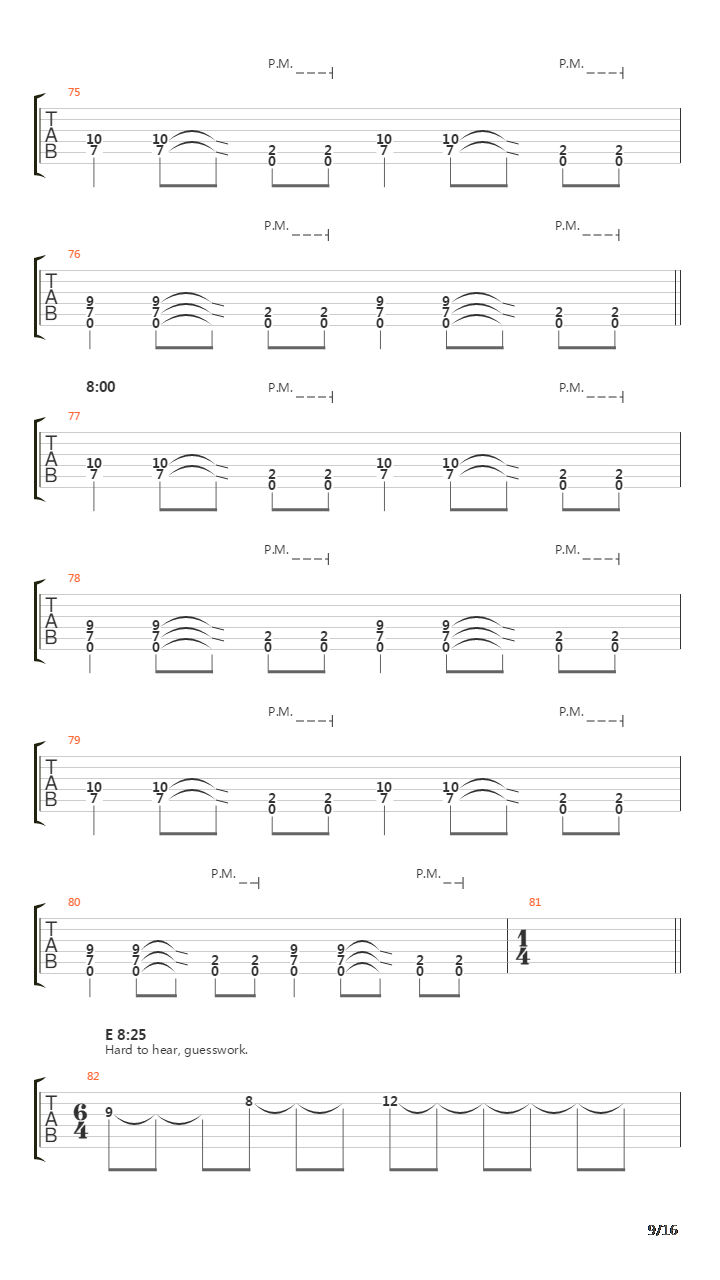 Yet Another Raft Of The Medusa吉他谱