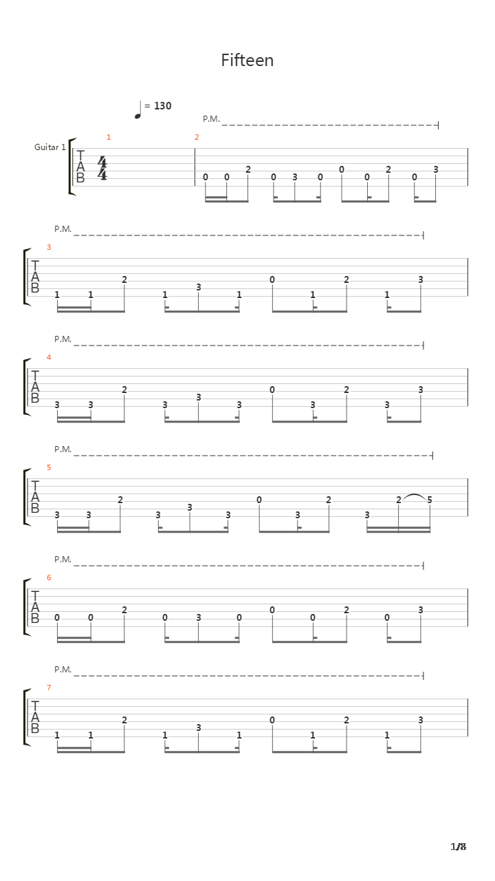 Fifteen吉他谱