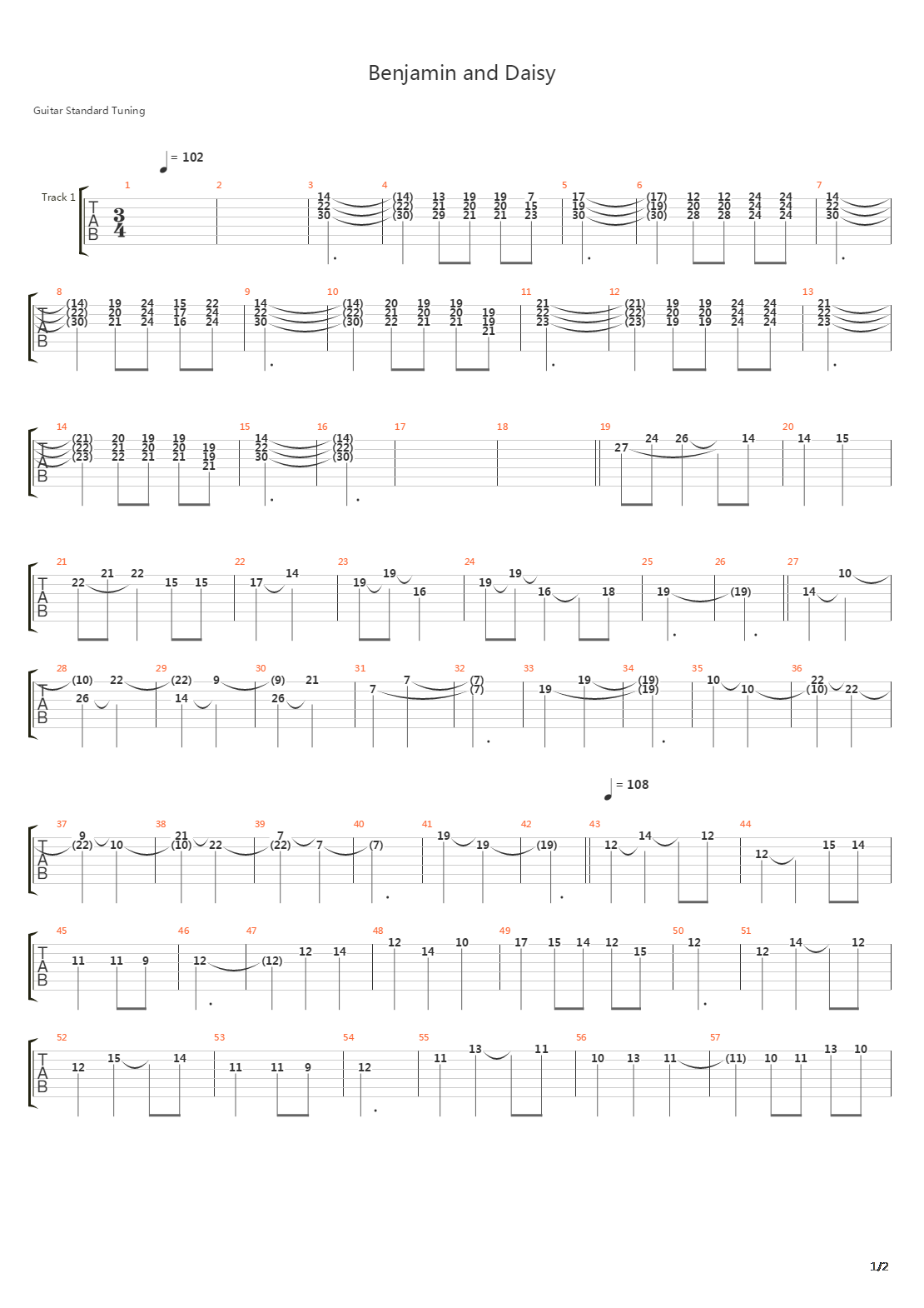 Benjamin And Daisy吉他谱