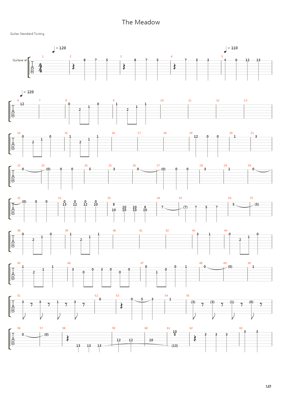 The Meadow吉他谱