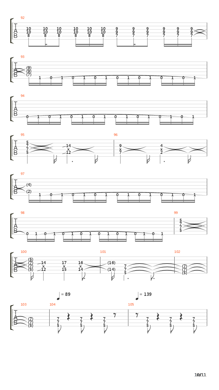 44 Calliber Love Letter吉他谱