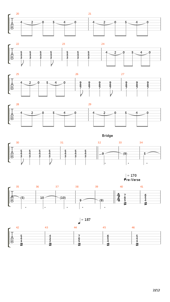 A Dagger Through The Heart Of St Angeles吉他谱