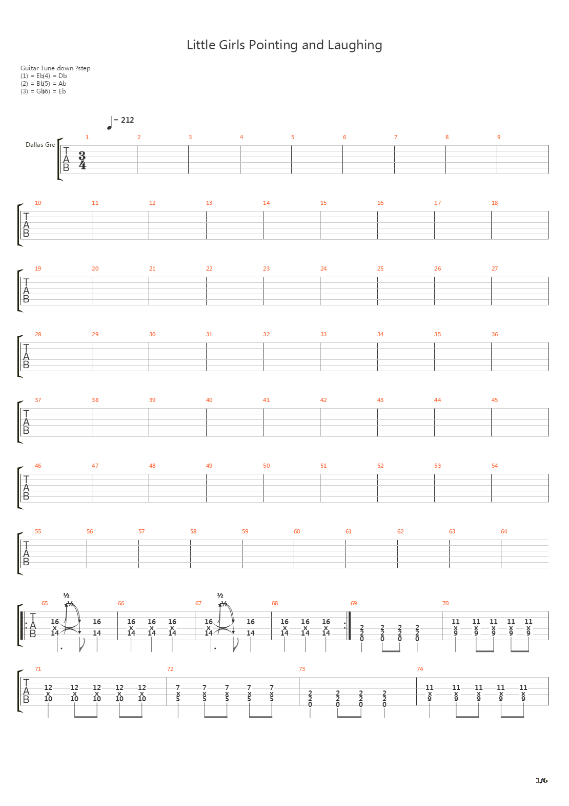 Little Girls Pointing And Laughing吉他谱