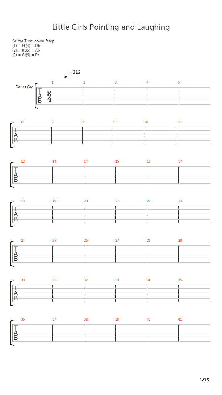 Little Girls Pointing And Laughing吉他谱