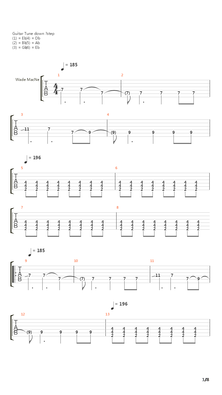 No Transitory吉他谱