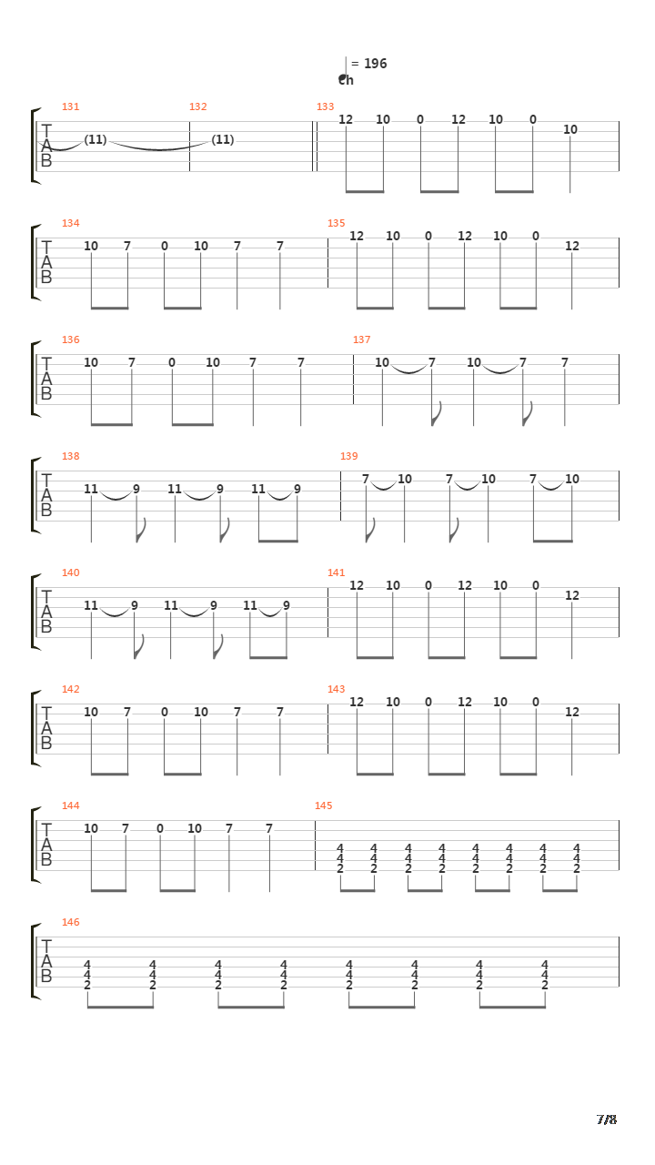 No Transitory吉他谱