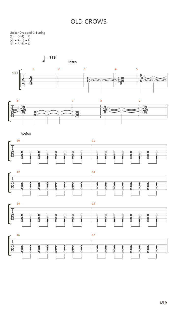 Old Crows吉他谱