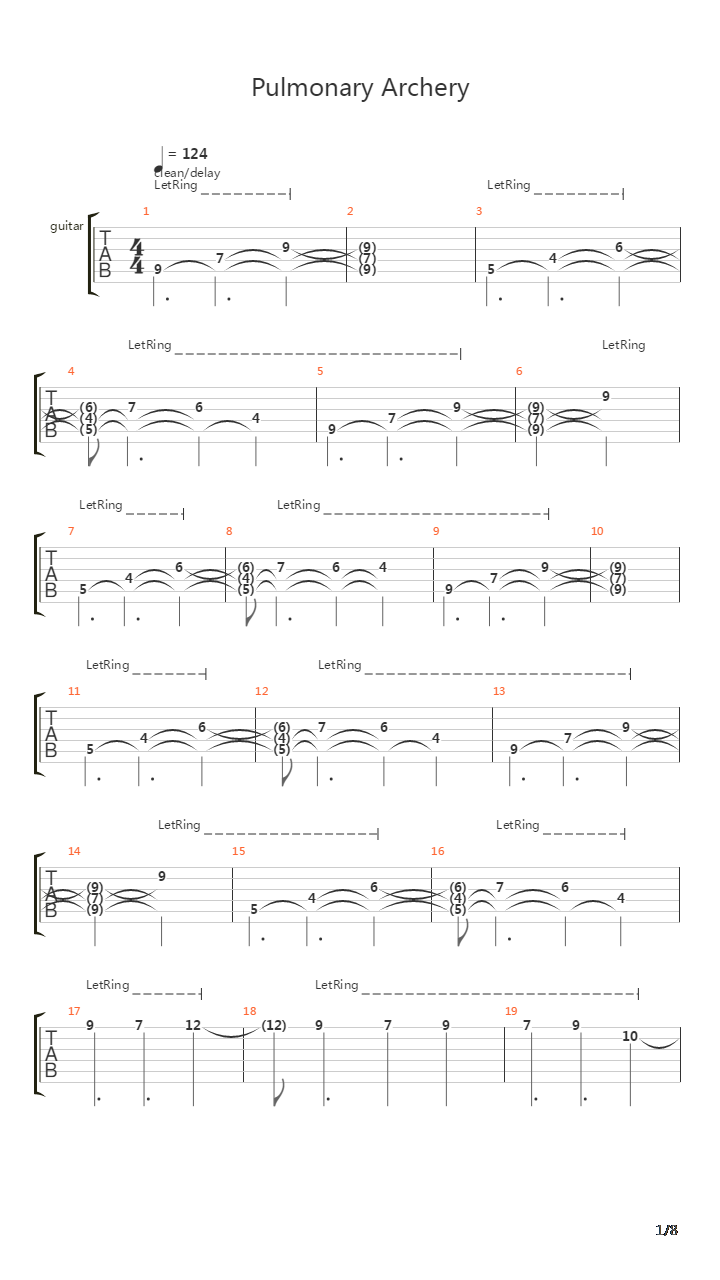 Pulmonary Archery吉他谱