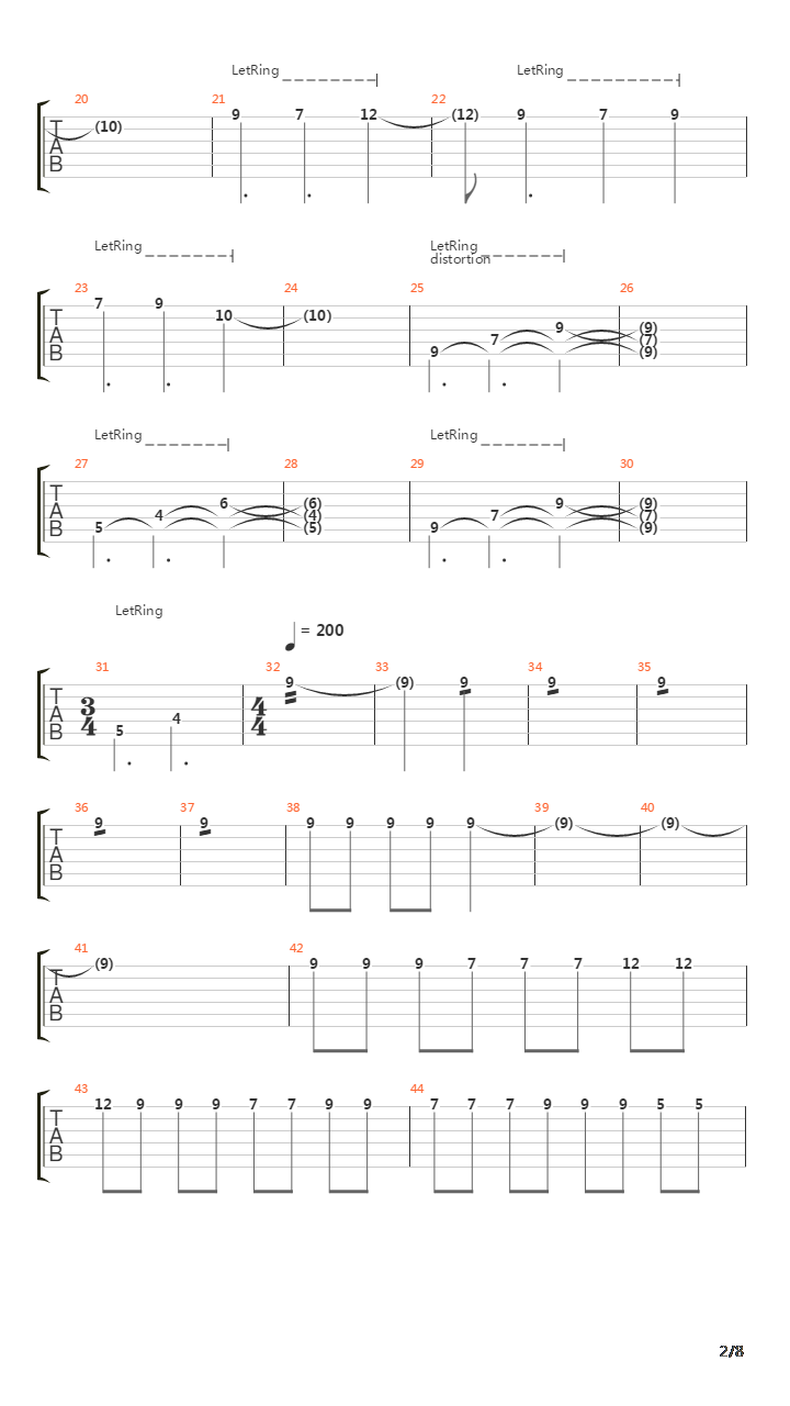 Pulmonary Archery吉他谱