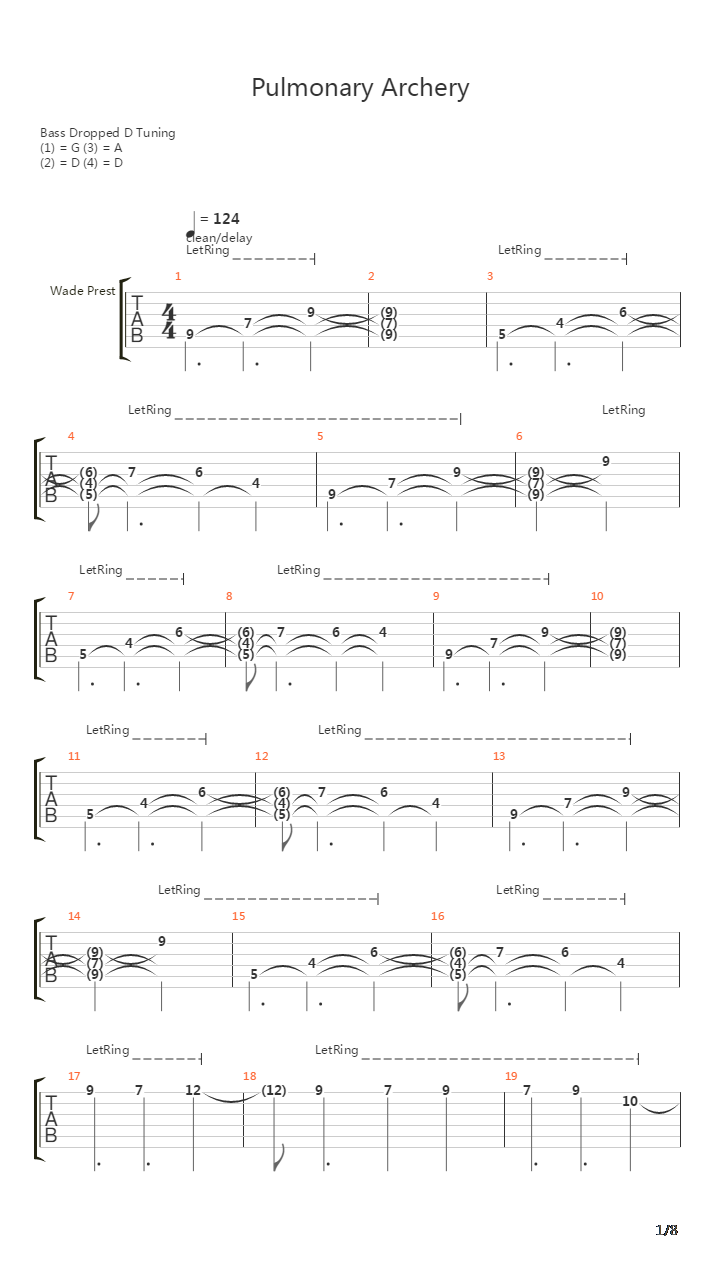 Pulmonary Archery吉他谱