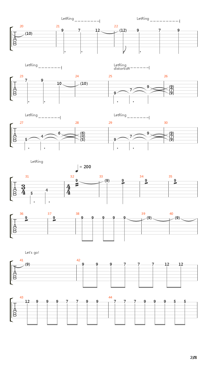 Pulmonary Archery吉他谱