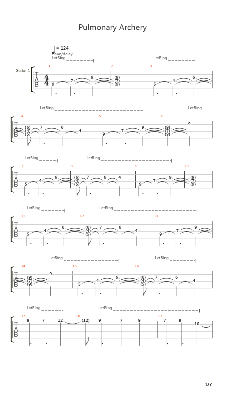 Pulmonary Archery吉他谱