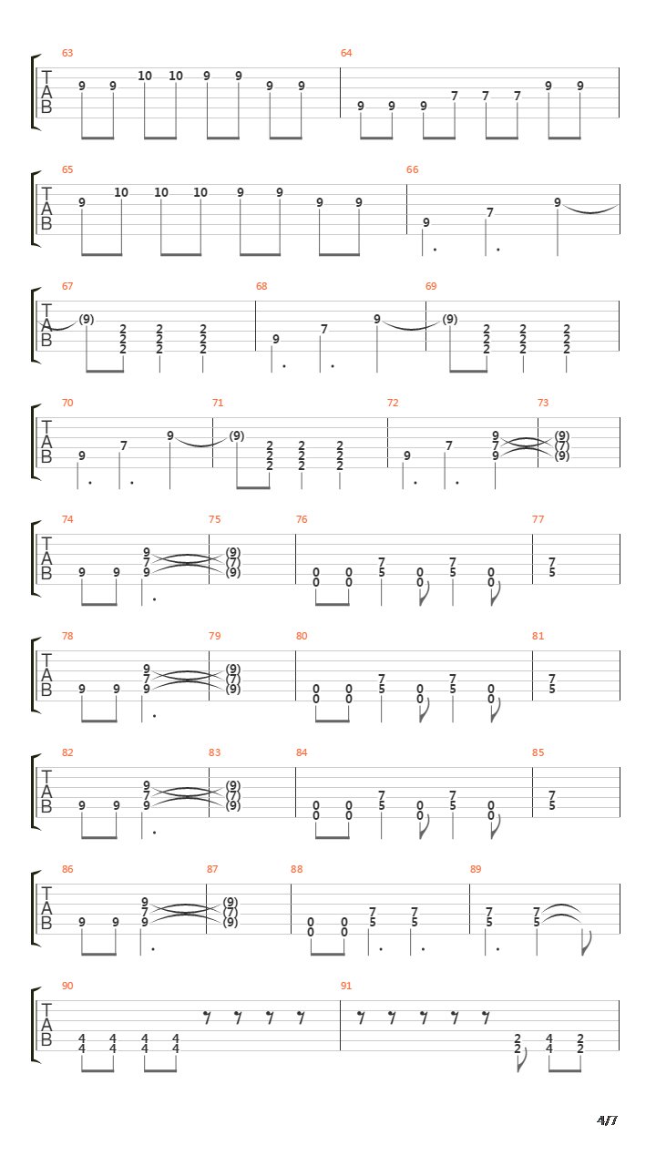 Pulmonary Archery吉他谱