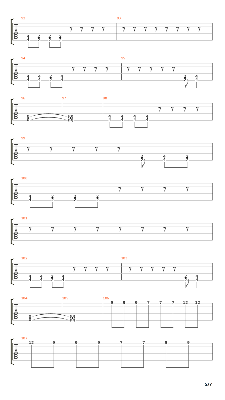 Pulmonary Archery吉他谱