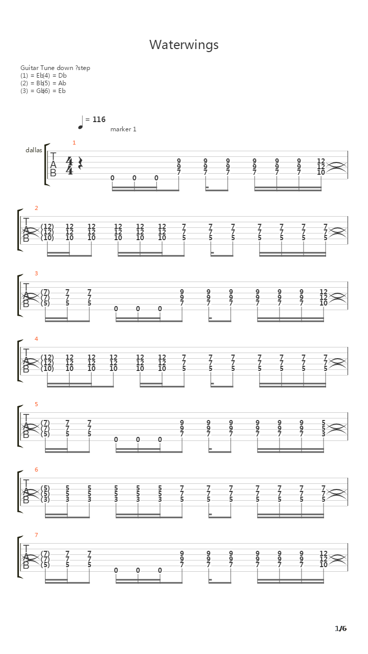 Waterwings吉他谱