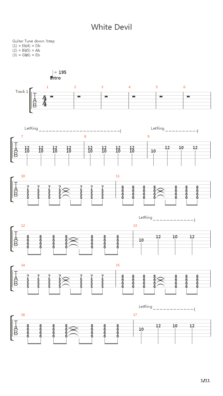 White Devil吉他谱