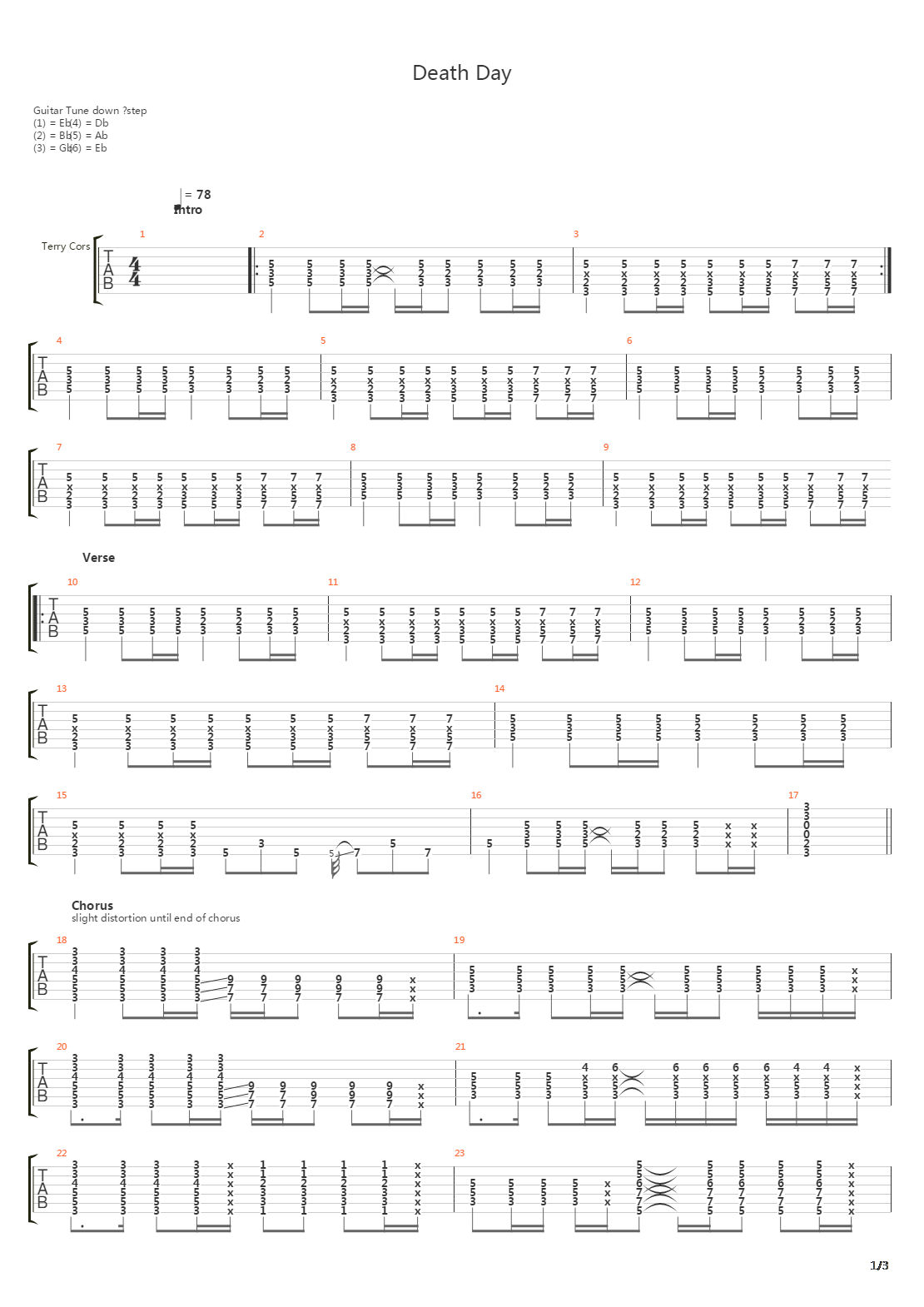 Death Day吉他谱