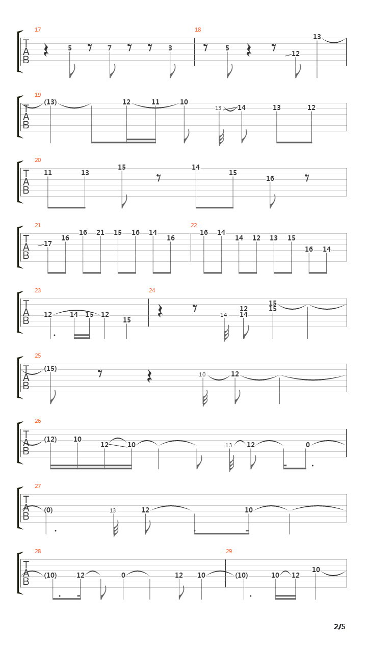 Devil Take The Hindmost吉他谱