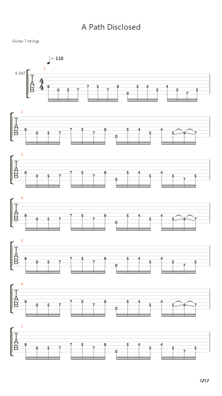 A Path Disclosed吉他谱