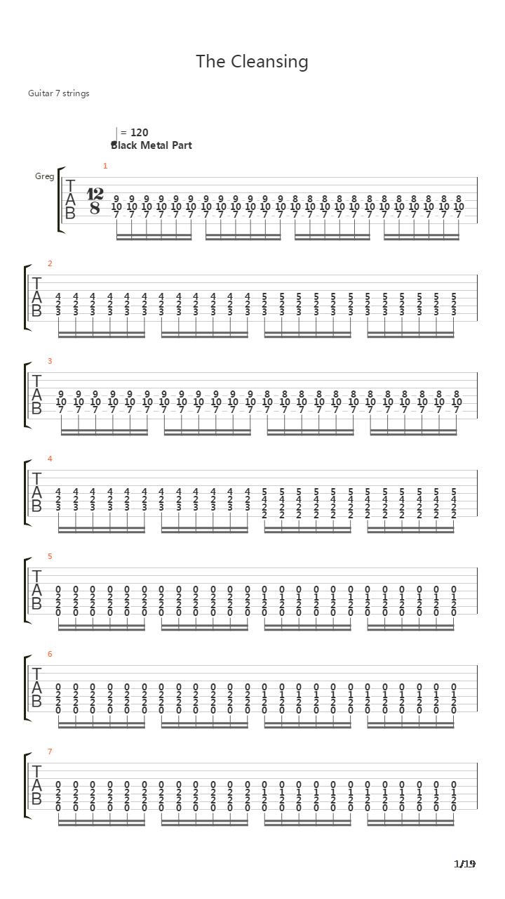The Cleansing吉他谱