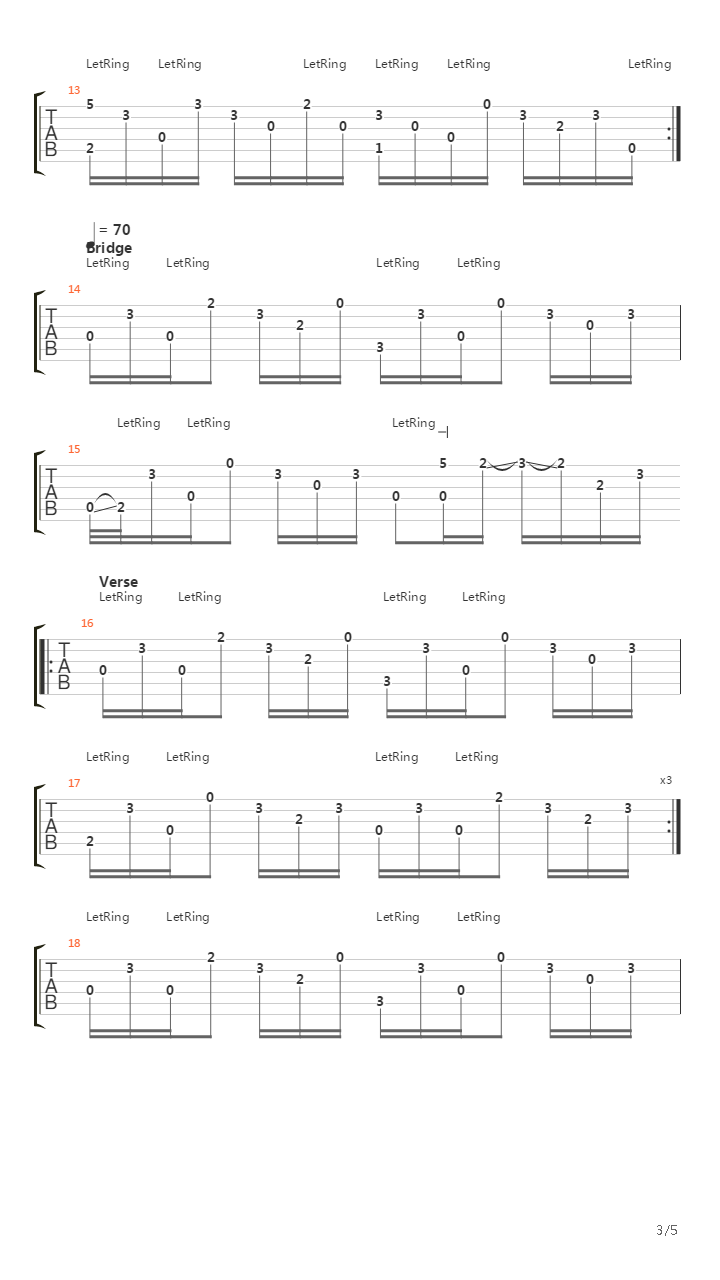 The Sore Feet Song吉他谱