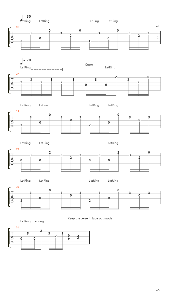 The Sore Feet Song吉他谱