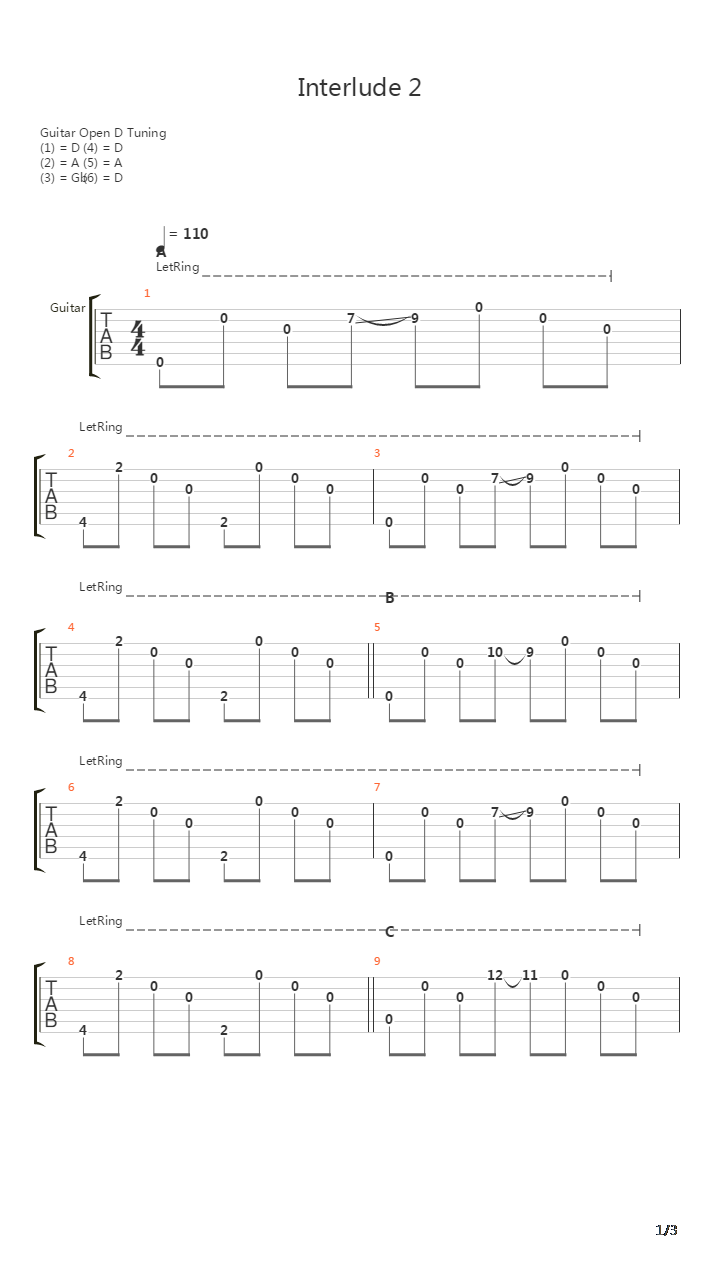 Interlude 2吉他谱