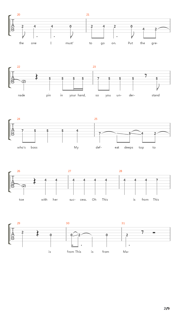 Matilda吉他谱