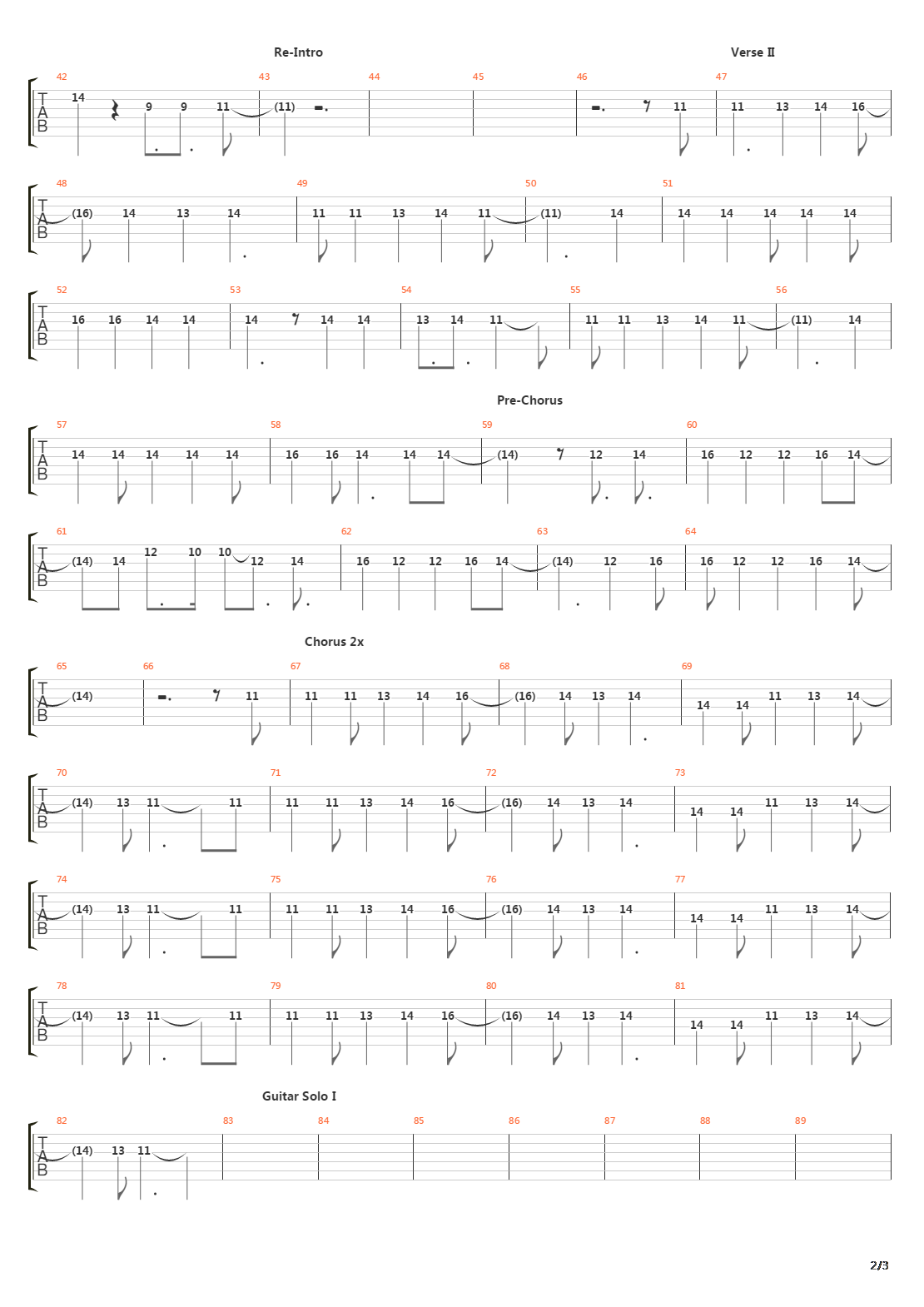 Unicorn吉他谱