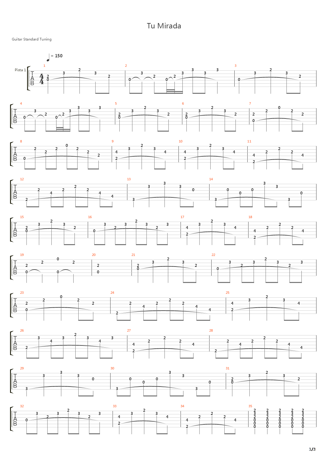 Tu Mirada Acustico吉他谱