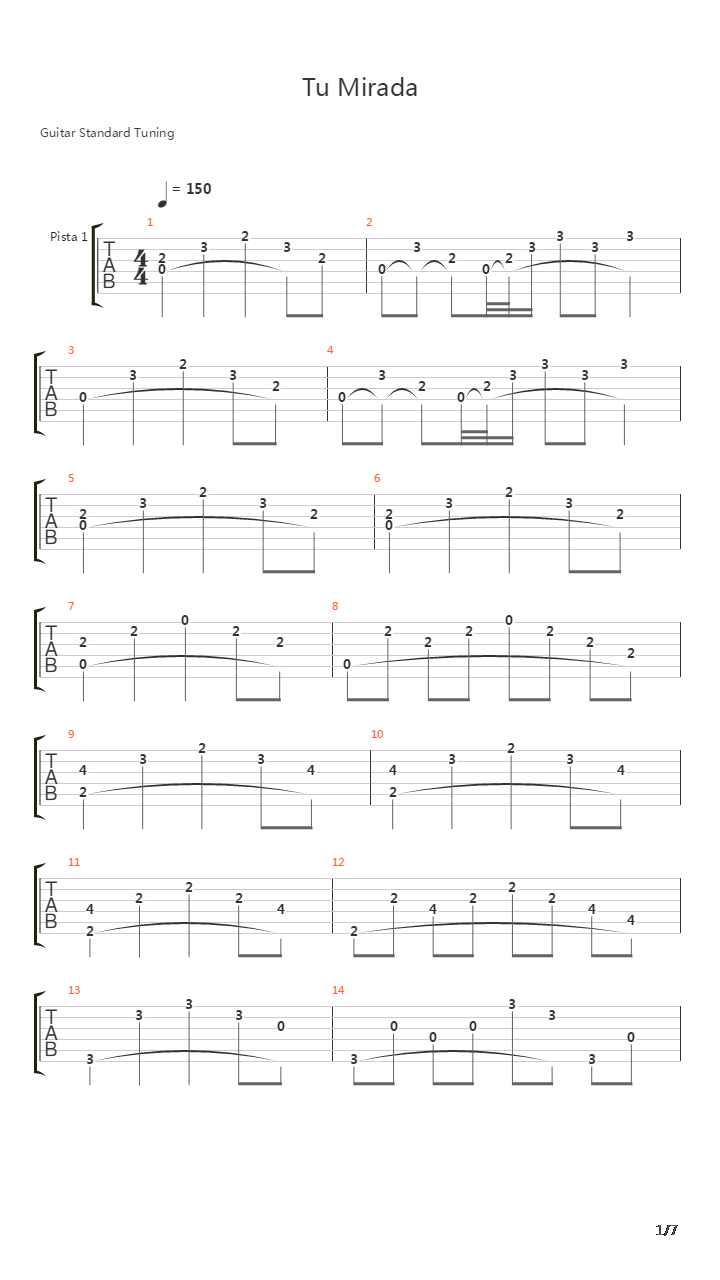 Tu Mirada Acustico吉他谱