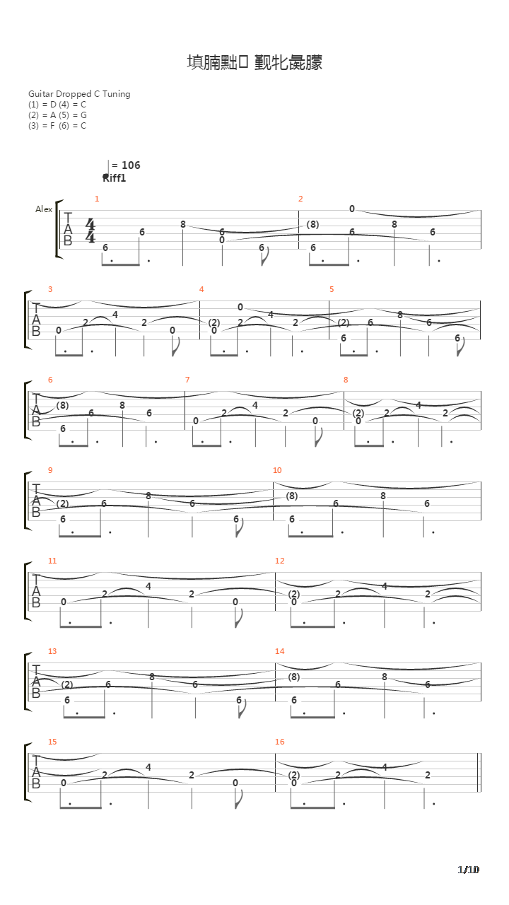 Molochniy Kokteil吉他谱