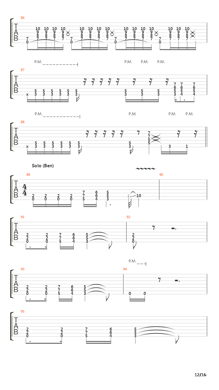 Denial 101吉他谱