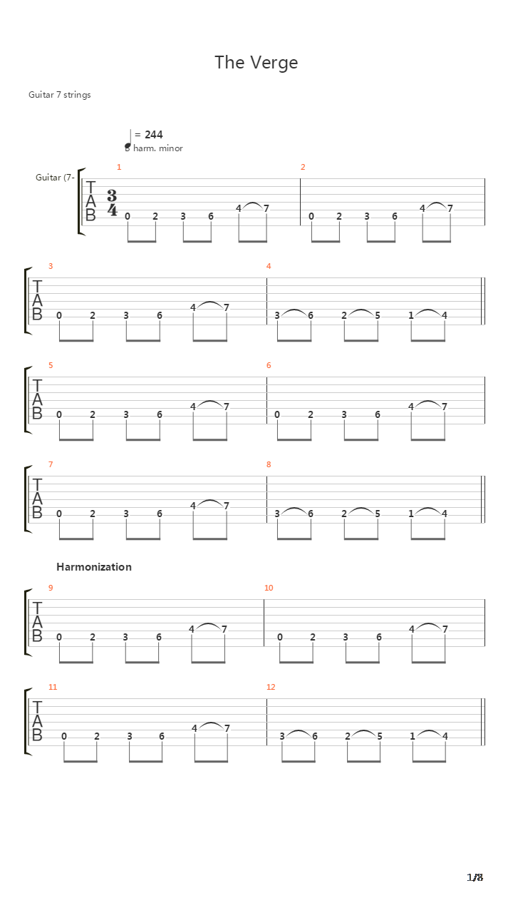 Verge吉他谱