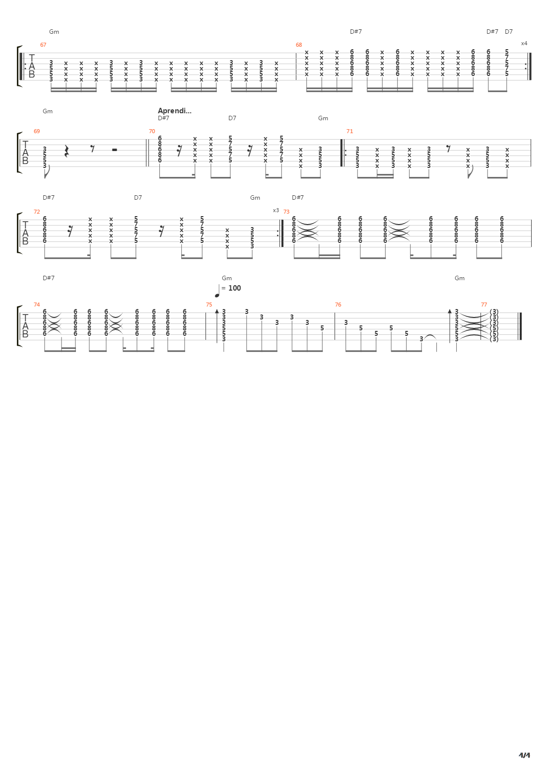 Garganta吉他谱