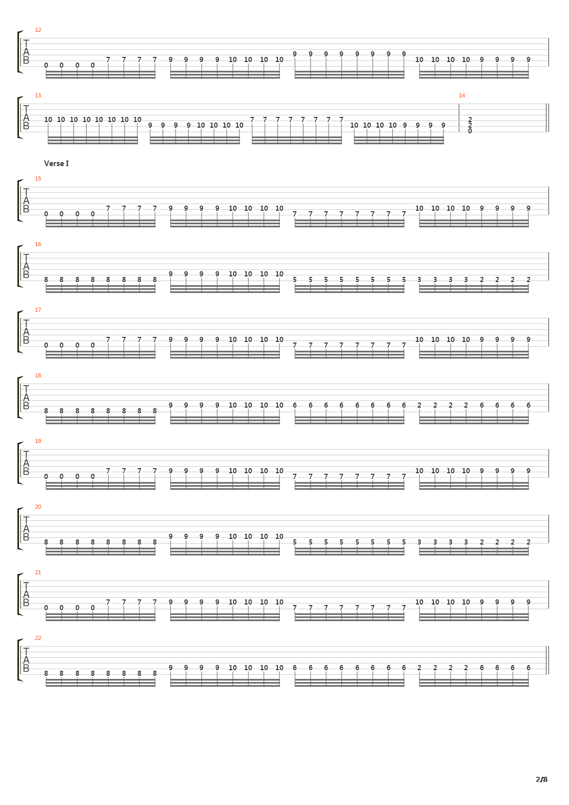 Forging Towards The Sunset吉他谱