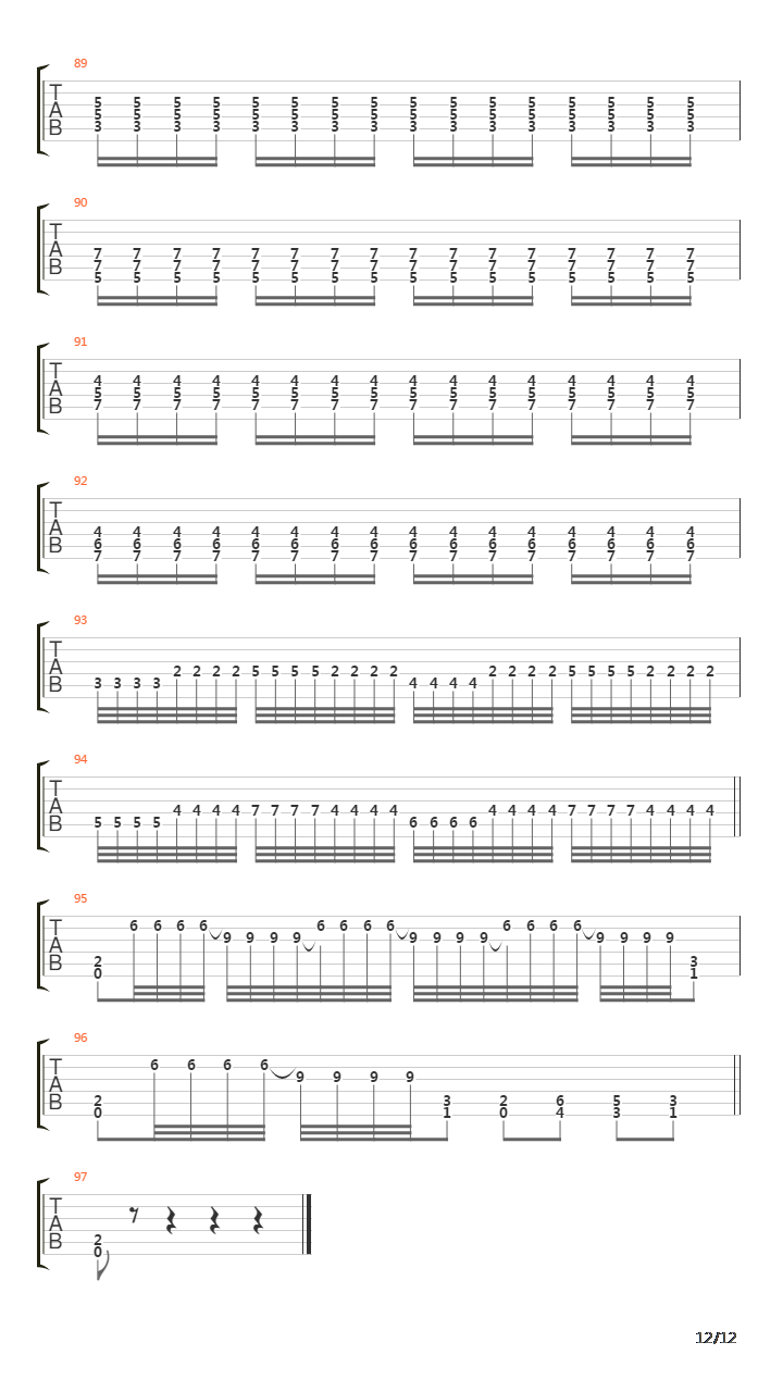 Forging Towards The Sunset吉他谱