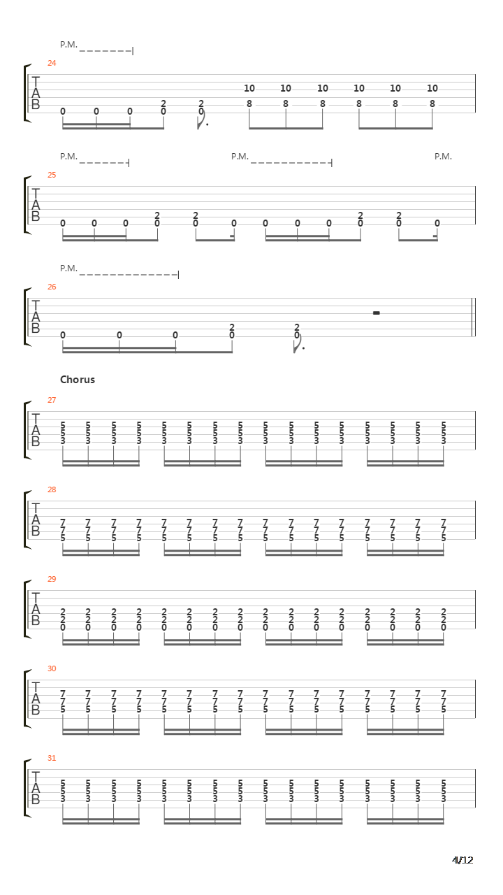 Forging Towards The Sunset吉他谱