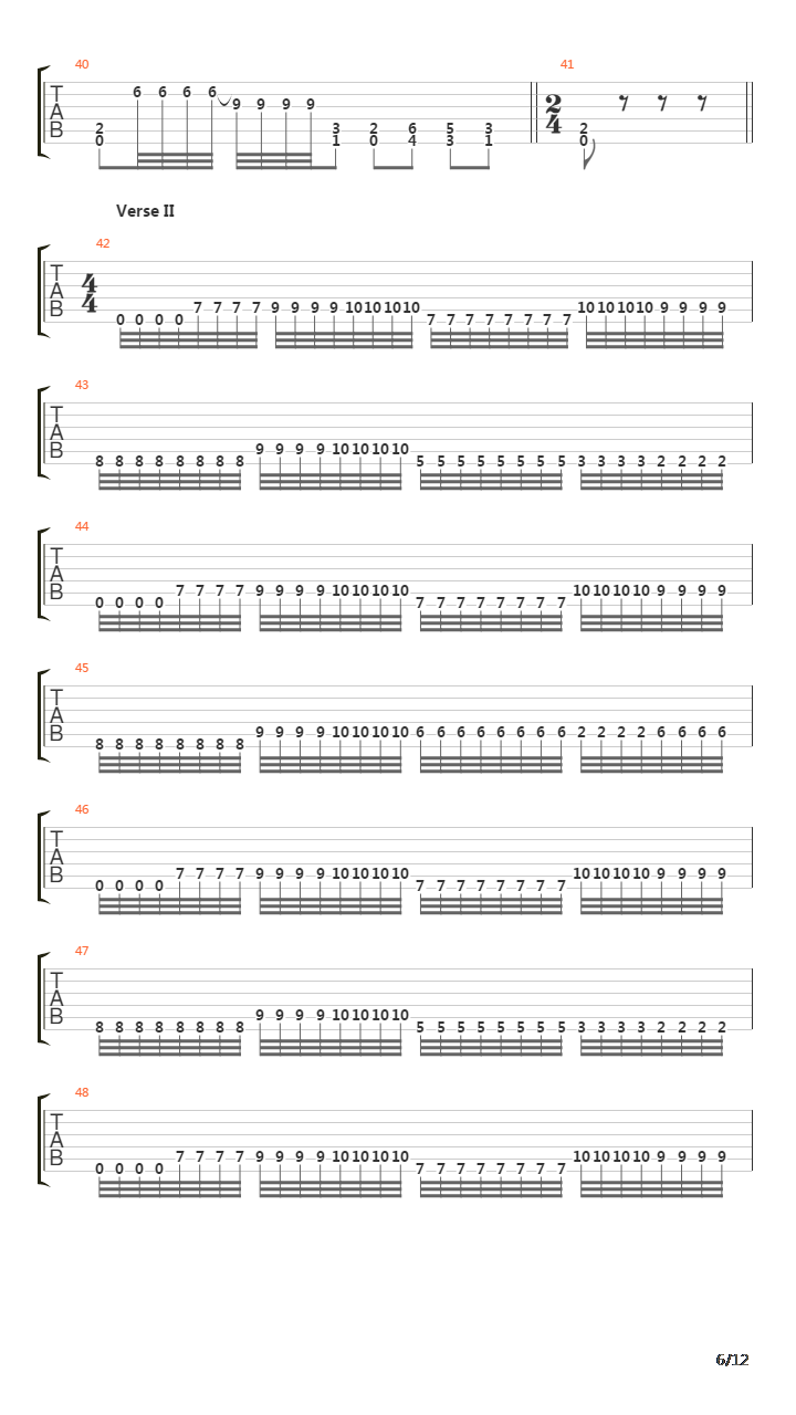 Forging Towards The Sunset吉他谱