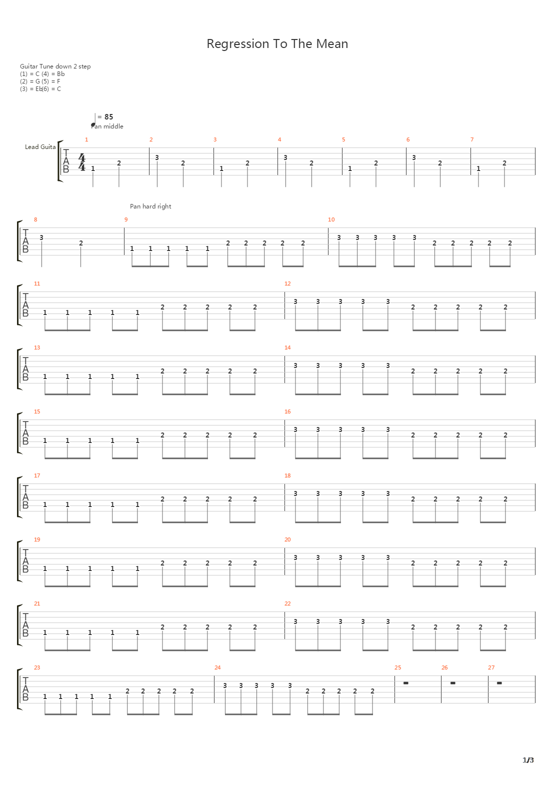Regression To The Mean吉他谱