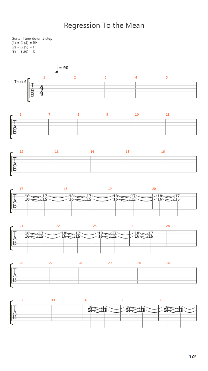 Regression To The Mean吉他谱