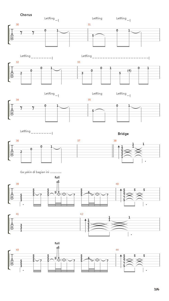 Main Hati吉他谱