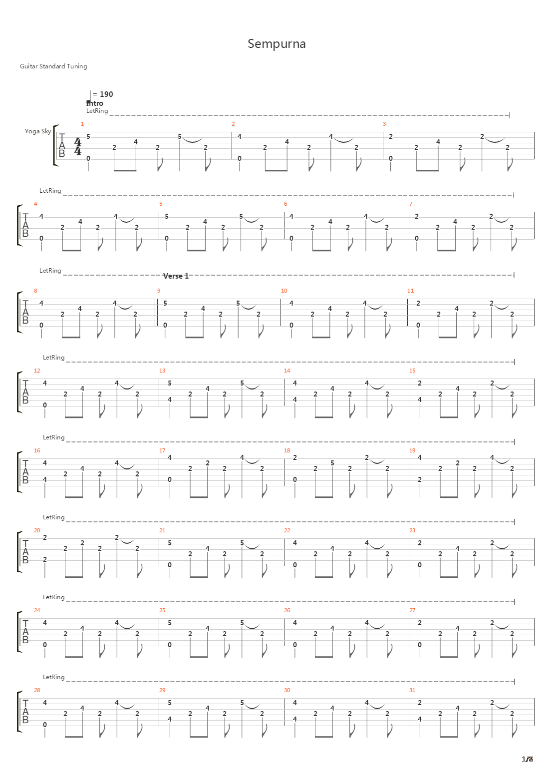 Sempurna吉他谱