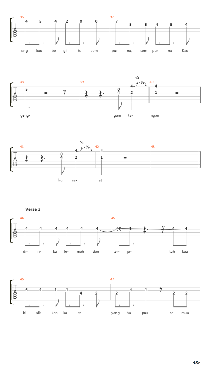 Sempurna吉他谱