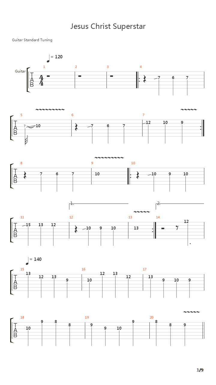 Jesus Christ Superstar - Overture吉他谱