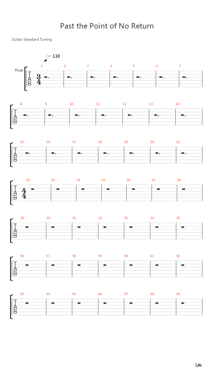 Point Of No Return吉他谱